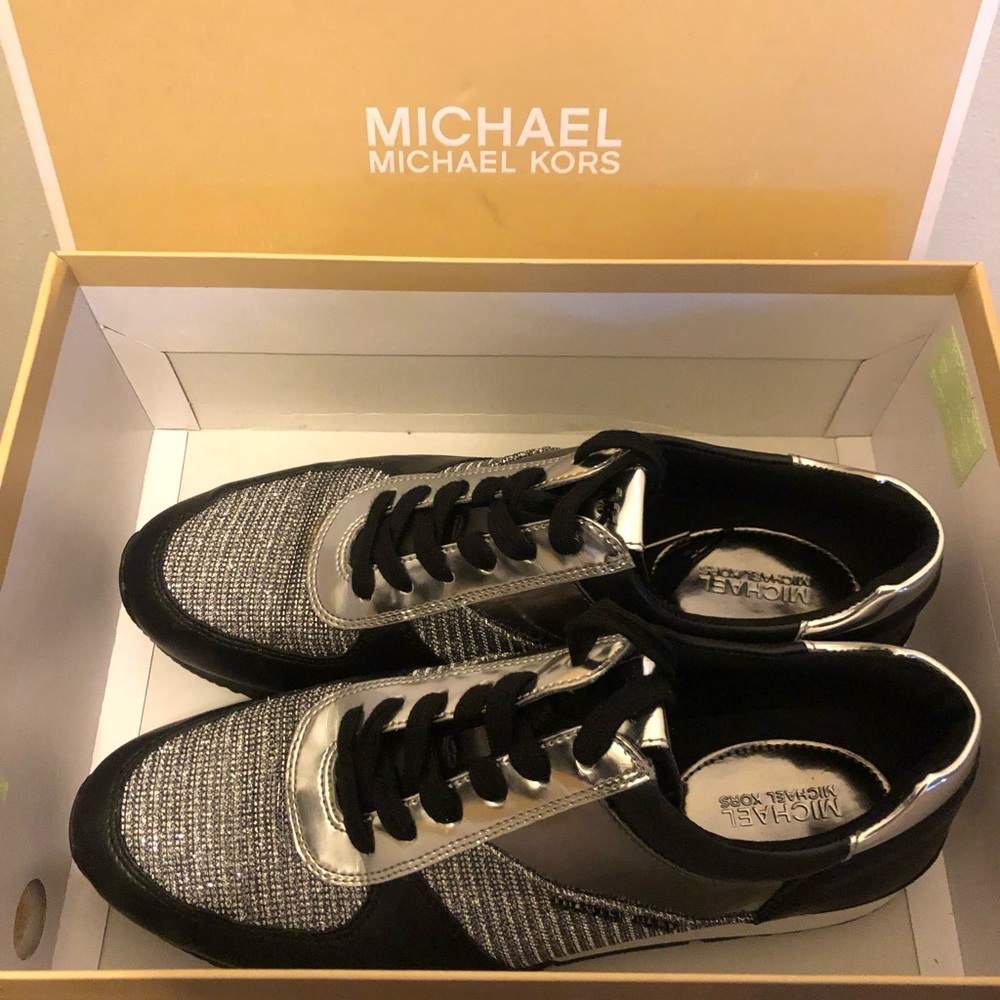 Michael Kors Silver Studded Sneakers